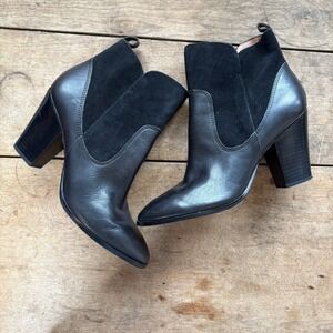 Donald Pliner Black Ankle Boots‎ Size 11 Leather Sesso Classic